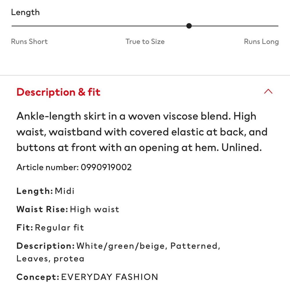 H&M Tropical Maxi Skirt with Buttons - Picture 4 of 11